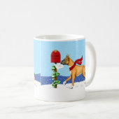 Boxer-kerstpost Koffiemok (Voorkant rechts)