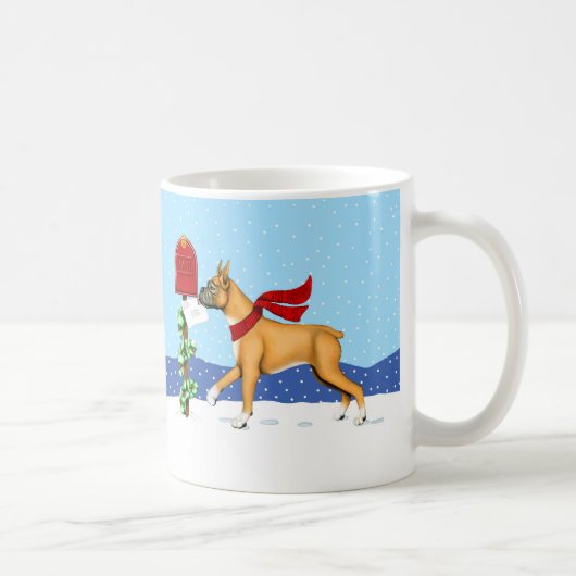 Boxer-kerstpost Koffiemok (Rechts)
