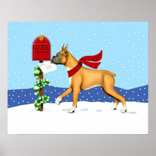 Boxer-kerstpost Poster