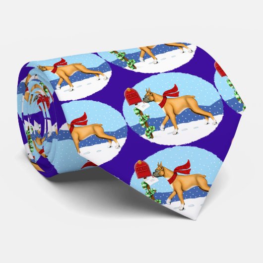 Boxer-kerstpost Stropdas (Opgerold)