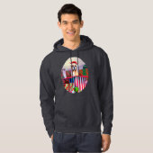 Boxer-kerstverrassing Hoodie (Voorkant volledig)