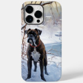 Boxer laat het sneeuwen Kerstmis Case-Mate iPhone Case (Achterkant)