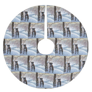 Boxer laat het sneeuwen Kerstmis Kerstboom Rok