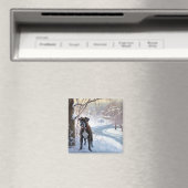 Boxer laat het sneeuwen Kerstmis Magneet (Insitu (Vaatwasser))