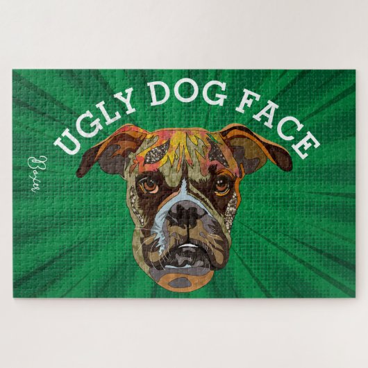 Boxer laide chien 1000 pièce Jigsaw Puzzle (Horizontal)