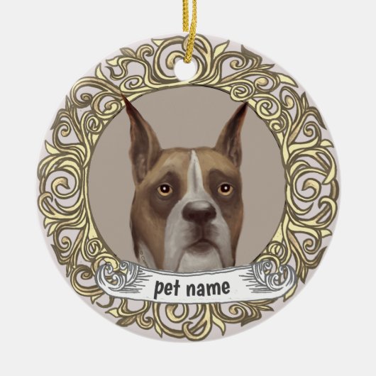 Boxer Liefdevolle Herinnering ornament (Voorkant)