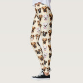 Boxer Lieve Hond Liefhebber Patroon Leggings (Links)