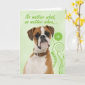 Boxer Love/Support Kaart (Gele Bloem)