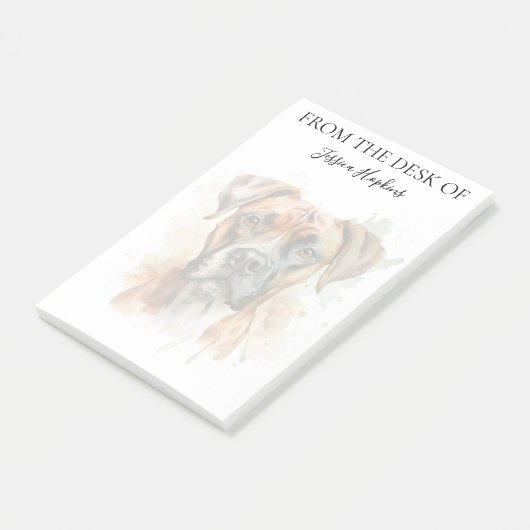 Boxer Lover Monogrammed Dog Post-it® Notes (Schuin)