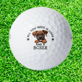 Boxer-Loving Golfer Golfballen