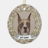 Boxer Loving Memory-sieraad Keramisch Ornament (Links)