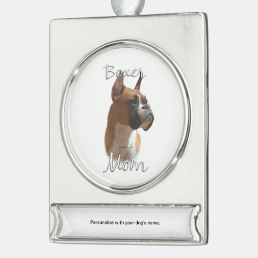 Boxer Ma 2 Verzilverd Banner Ornament (Links)
