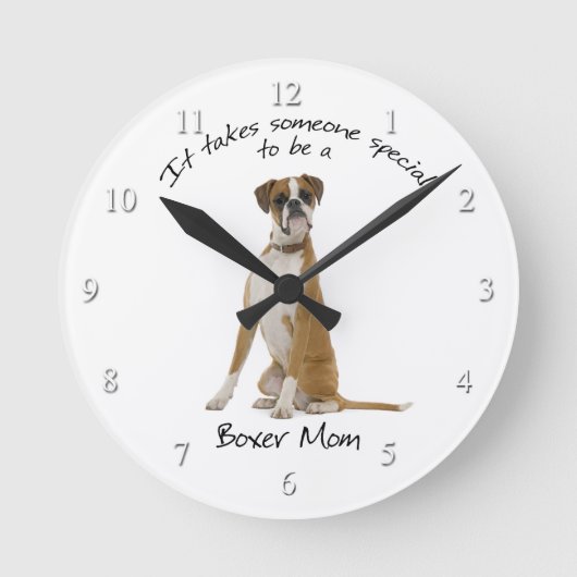 Boxer Ma Clock Ronde Klok (Voorkant)