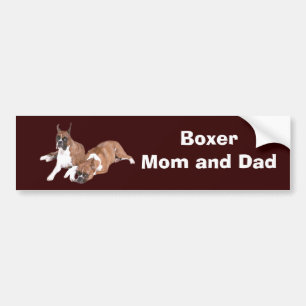 Boxer Ma en papa Bumpersticker