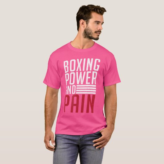 Boxer-macht en pijnsport t-shirt (Voorkant volledig)
