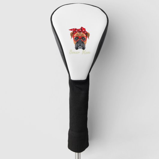 Boxer mama golfheadcover (Voorkant)