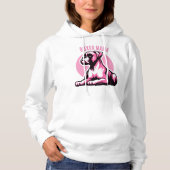 Boxer Mama: Schattige Roze Boxer Dog Silhouet Hoodie (Voorkant)