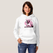 Boxer Mama: Schattige Roze Boxer Dog Silhouet Hoodie (Voorkant volledig)