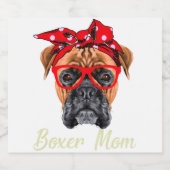 Boxer mama sparkling wijnetiket (Enkel label)