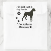 Boxer mama vierkante sticker (Tas)
