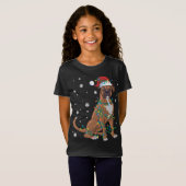Boxer met kerstlampje t-shirt (Voorkant volledig)