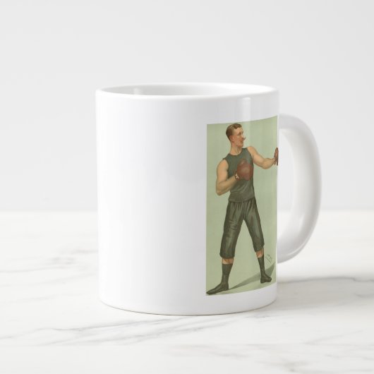 Boxer met Long Green Trunks Extra Grote Beker (Voorkant rechts)