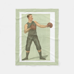  Boxer met Long Green Trunks Fleece Deken