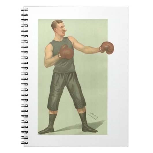  Boxer met Long Green Trunks Notitieboek (Voorkant)