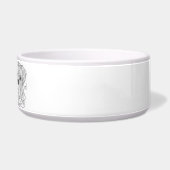 Boxer Minimalist Line Art personalized bowl Voerbakje (Rechts)
