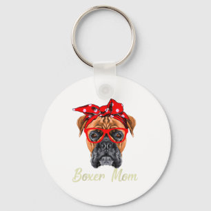 Boxer Moeder Honden Moederdag Hond Liefhebbers Cad Sleutelhanger