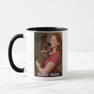 Boxer Moeder Koffiemok met Cute Brindle Boxer Pupp Mok