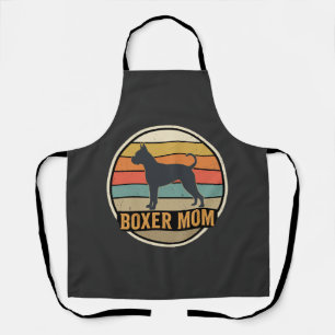 Boxer Moeder Retro Zonsondergang Hond Schort
