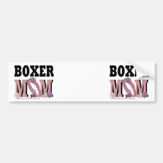 Boxer MOM Bumpersticker (Voorkant)