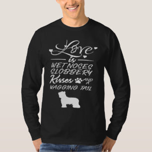 Boxer Ongecropte Ehren Liebe mijn hond citaat T-shirt