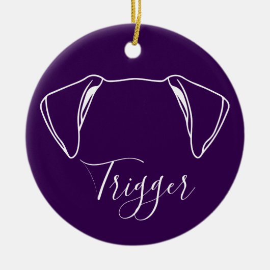 Boxer Ornament (Paw Prints) (Voorkant)