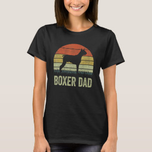 Boxer Pa voor mannen Retro Boxer Dog pa T-shirt