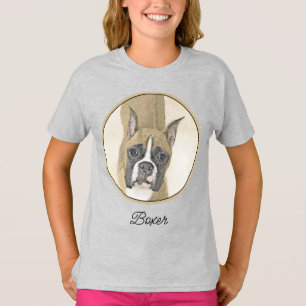 Boxer Painting - Cute Original Dog Art T-Shirt