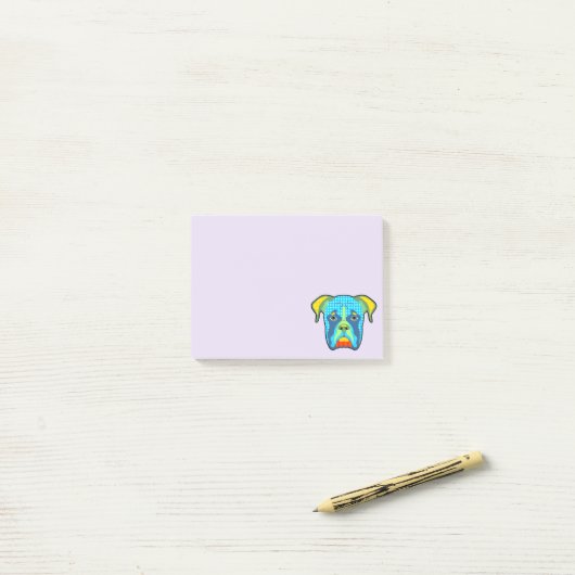 Boxer Pattern Pop Art Post-it® Notes (Op bureau)