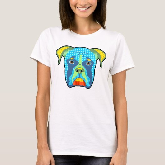 Boxer Pattern Pop Art T-shirt (Voorkant)