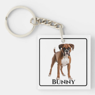 Boxer personaliseren sleutelhanger