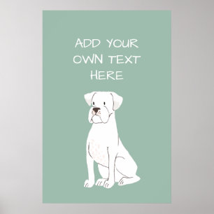 Boxer Personalized Dog Name Poster