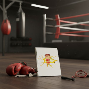 Boxer pour enfants en gants et shorts rouges