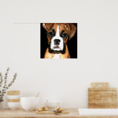 Boxer pup canvas afdrukken poster (Keuken)