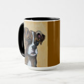 Boxer Pup | Mug à deux tons, 15 oz (Devant gauche)