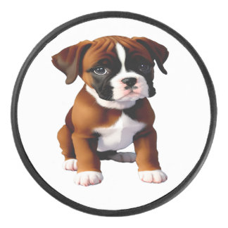 Boxer Puppie Hond Vaal Kleurplaat Hockey Puck