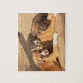 Boxer puppies 8x10 Fotopuzzel met tin Legpuzzel (Verticaal)