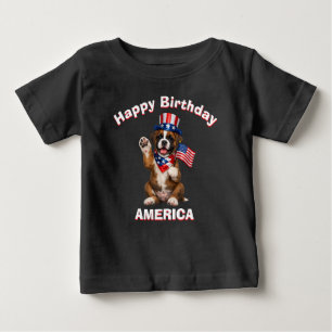 Boxer Puppy (2e) Patriottische Kinder T-Shirt