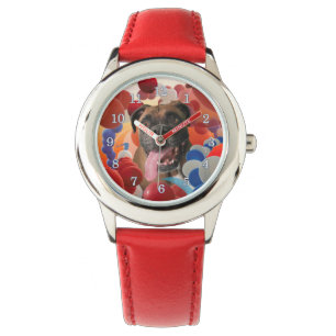 BOXER Puppy BOOM TIJD IN BOXERVILLE USA Horloge