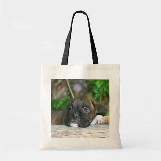 Boxer puppy canvas tas (Voorkant)