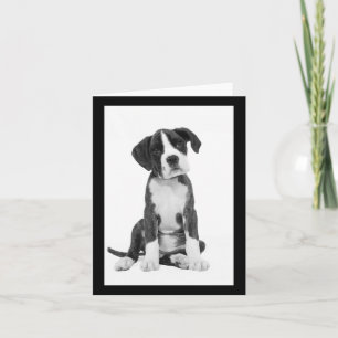Boxer Puppy Dog Blank Note Card Kaart